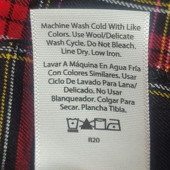 Time and Tru Red and  Black Plaid Pants Women's Size 4 - Picture 6 of 7